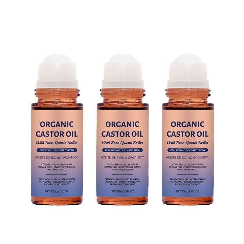 🔥 UP TO 50% OFF 🔥 - Organic Golden Castor Oil Roll-On with Rose Quartz