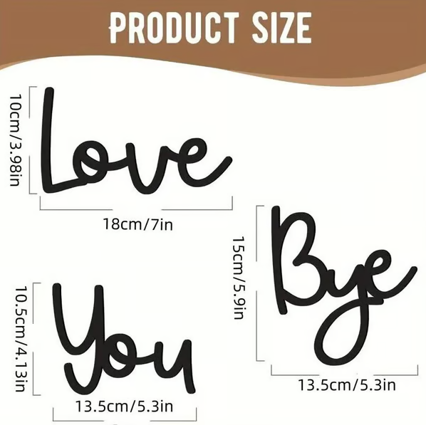 Wooden Wall Hanging Sign Decoration - No Wall Damage