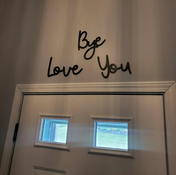 Wooden Wall Hanging Sign Decoration - No Wall Damage