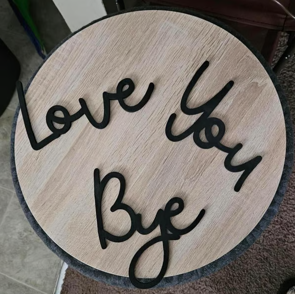 Wooden Wall Hanging Sign Decoration - No Wall Damage