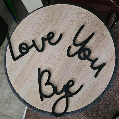 Wooden Wall Hanging Sign Decoration - No Wall Damage