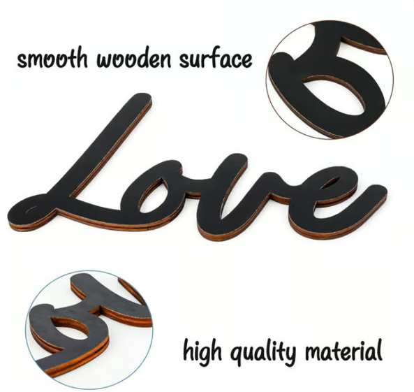 Wooden Wall Hanging Sign Decoration - No Wall Damage
