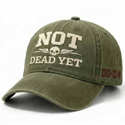💥Flash Sale – Up to 50% Off! 🧢NOT DEAD YET Veteran Dad Hat